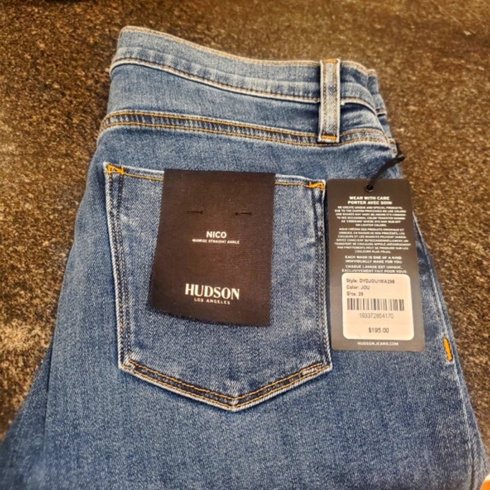 Hudson Nico Midrise Straight Ankle Jeans